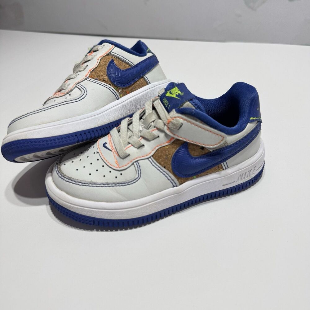 Nike Force 1 LV8 3 PS HM0754-025 Cork Blue Preschool Shoes Size 8.5C